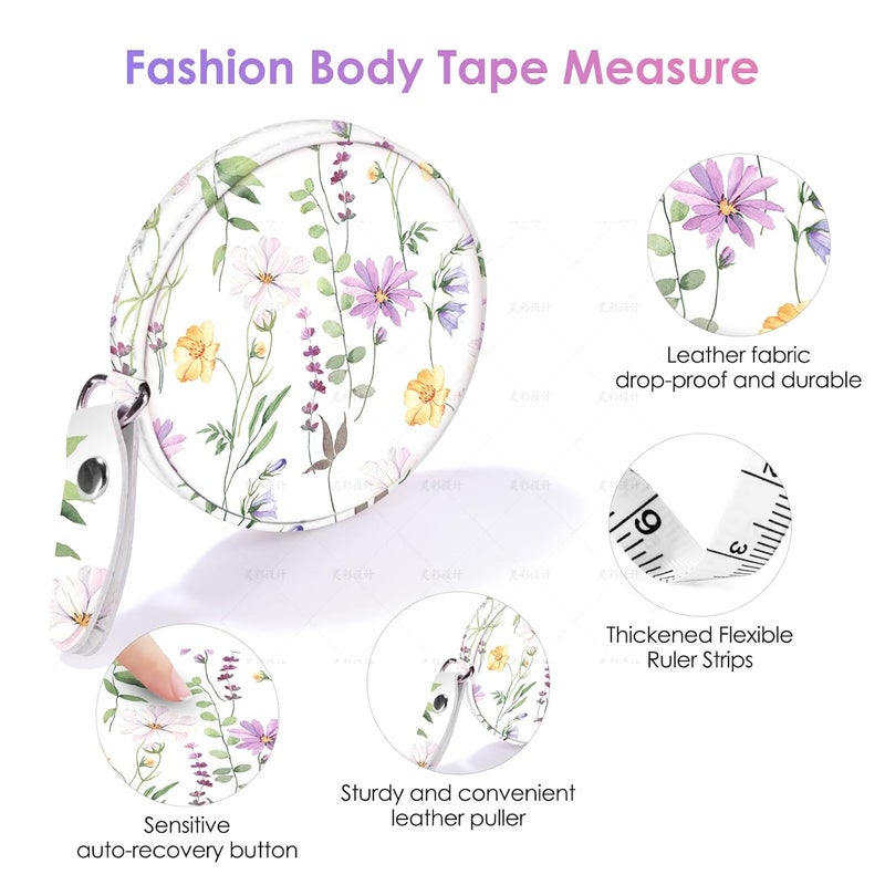 Gerkia Sewing Tape Measure，Colour Printed Small Retractable Soft Measuring Tape for Tailor Cloth Fabric Body Measurements. - Image 3
